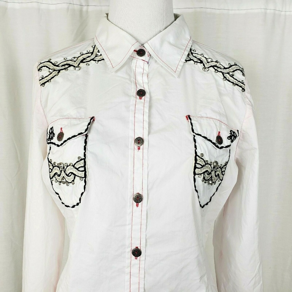 Roar Rhinestone Embellished Western Shirt - Picture 2 of 6